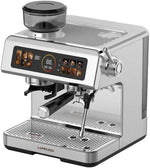 LePresso Deliziosa Semi-Automatic Coffee Machine with Touch Control Panel, 2.8L Water Tank, 20 Bar Pump, 2950W Dual Boiler, Built-in Grinder, 58mm Portafilter Silver