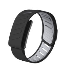 Moxedo Flow-Fit Silicone Strap Compatible with WHOOP 4.0 Adjustable Replacement Band for Men & Women Lightweight, Sweatproof, Skin-Friendly, Secure Fit, Waterproof Sports Loop Black Grey  MX-FF021