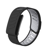 Moxedo Flow-Fit Silicone Strap Compatible with WHOOP 4.0 Adjustable Replacement Band for Men & Women Lightweight, Sweatproof, Skin-Friendly, Secure Fit, Waterproof Sports Loop Black Grey  MX-FF021