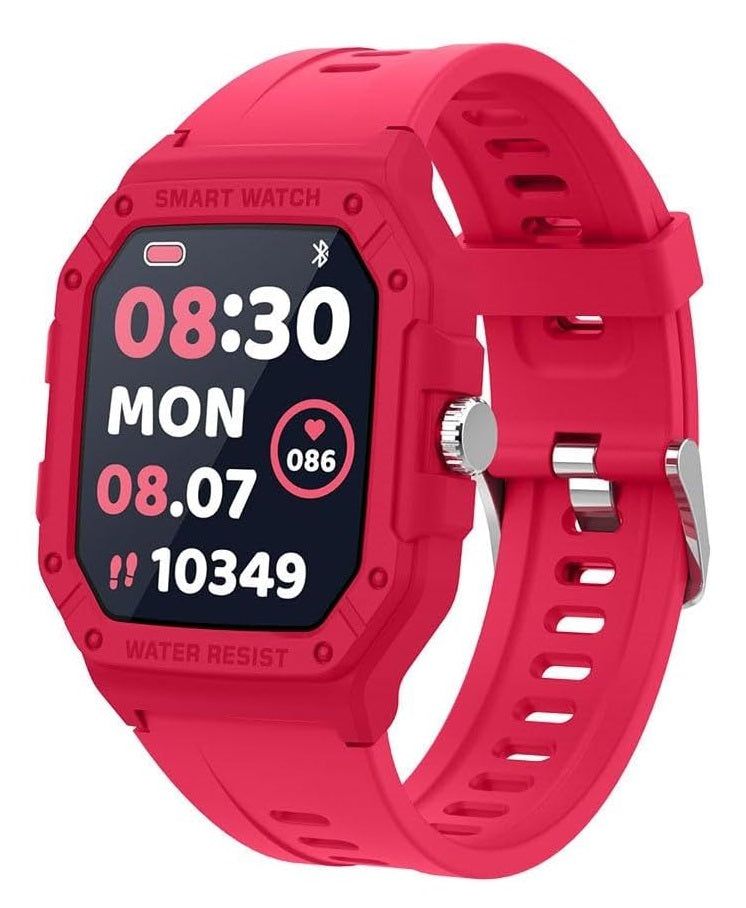 Moxedo Junior SmartWatch 1.7” HD Screen for Girls/Boys with Cool 6 Watch Faces Sleep Mode 22 Sports Modes Alarm Clock Pedometer with Built-in Kids Games (Red) MX-SWK22-RD