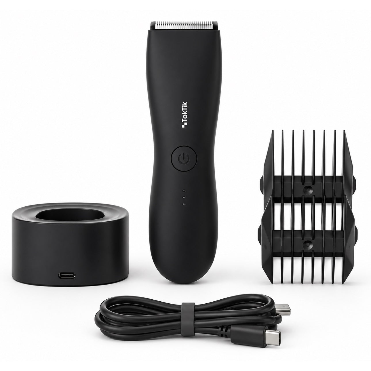 Taktik Body Hair Trimmer for Men – Waterproof Rechargeable Grooming Machine for Chest, Back, and Intimate Areas TT-BHT800-BK