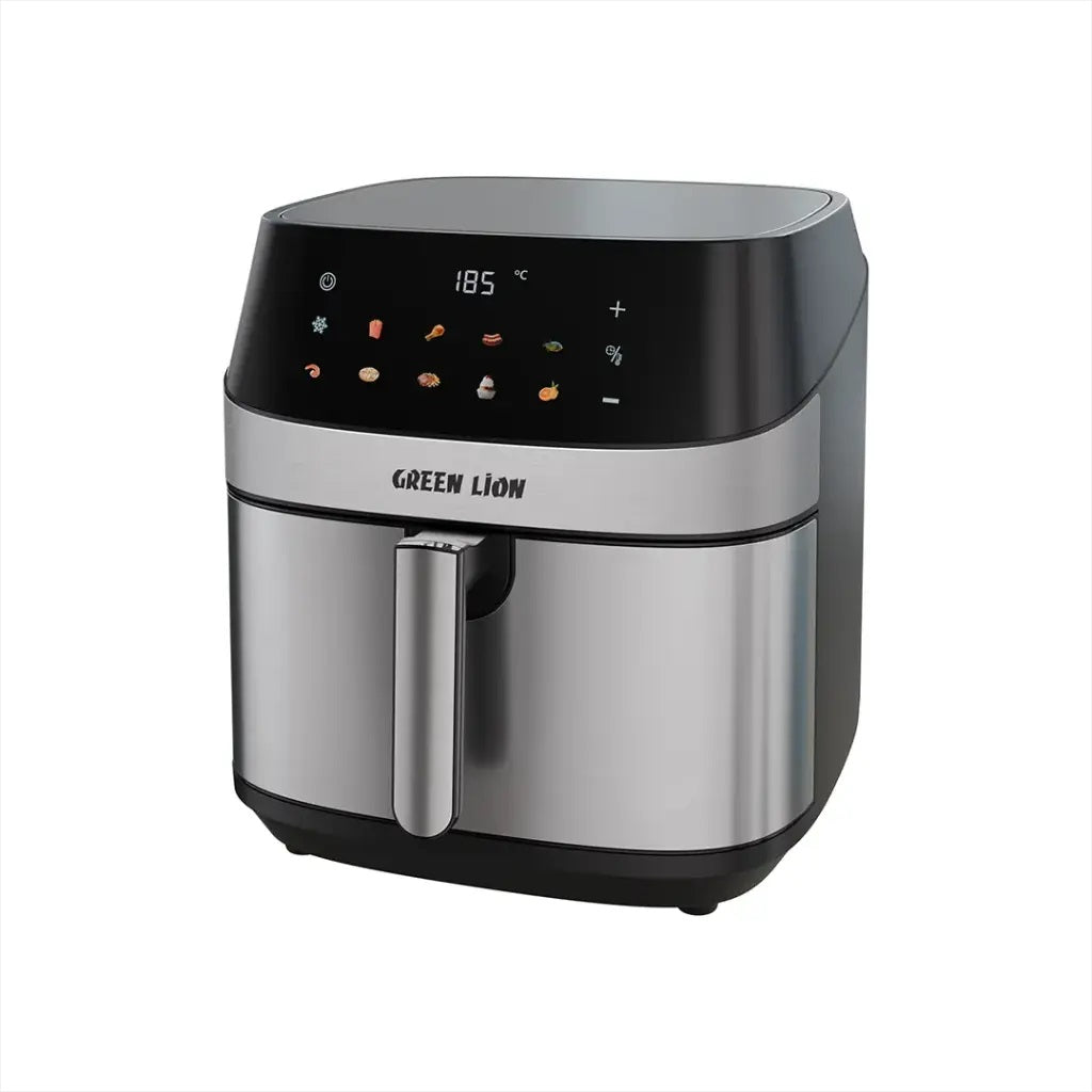 Green Lion Premium Air Fryer, LED Touchscreen, 8L Capacity - Black