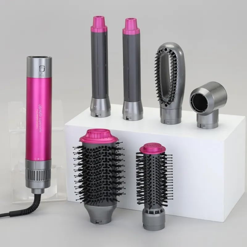 Enzo 6-in-1 Air Styling & Drying Set EN-4133 – 1500W Hair Styler with Ionic Technology – Pink