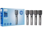 PHILIPS Aircraft Aluminium Alloy 22cms Zoom LED Rechargeable Flashlight – 1000Lumens, 900m Range, 2000mAh SFL2142C4/56 ( PACK OF 4 )