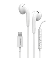 Moxedo Wired Stereo Earphones Lightning Connector Earphone with In-Line Remote, Built-in Microphone Compatible for iPhone 14/13/12/11 Pro Max/X/XS Max/XR (White)