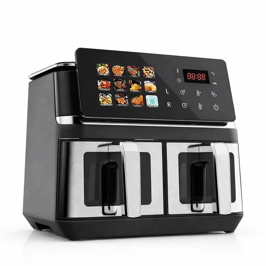 TOBI Full Color Display Air Fryer 15L 2400W Dual Basket Digital Touch Screen – Model TB-969