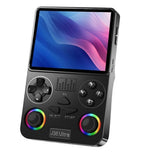 LEROKAS J36 Ultra Handheld Gaming Console, 3.5 Inch IPS HD Display, 64 GB, 30,000+ Games, RGB Joystick Lighting, Rechargeable Battery, Black