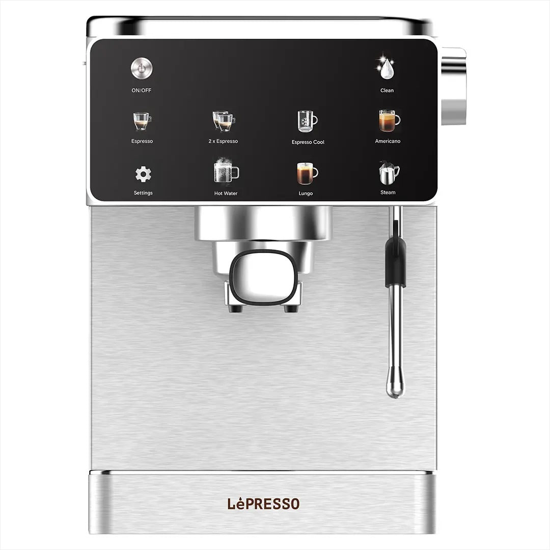 Lepresso Macchina di Lusso Espresso Machine with Steam Wand - Silver