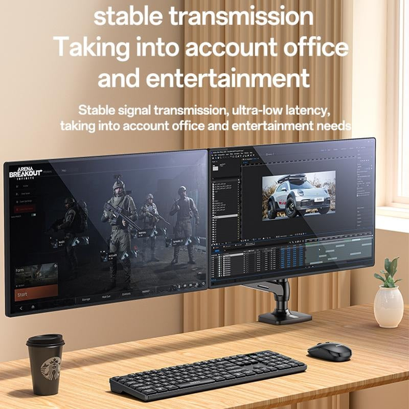 Yesido KB42 2.4G Wireless Keyboard & Mouse Combo – 104-Key Business Keyboard with Nano Receiver