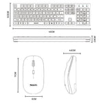 Yesido KB42 2.4G Wireless Keyboard & Mouse Combo – 104-Key Business Keyboard with Nano Receiver