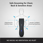 Taktik Body Hair Trimmer for Men – Waterproof Rechargeable Grooming Machine for Chest, Back, and Intimate Areas TT-BHT800-BK