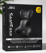 JBQ SeatEase Car Headrest & Lumbar Support Cushion Set | Ergonomic Memory Foam Neck & Back Support