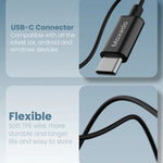 Moxedo Wired Stereo Type- C Earphone With In-line Mic and Remote - Black