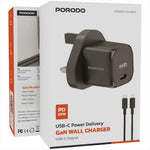 Porodo PD 20W UK Fast Charger - Black FWCO27