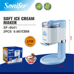 Sonifer SF-6541 Household Ice Cream Maker 1000ml Capacity 25min Fast Making Detachable Bowl Visual Window
