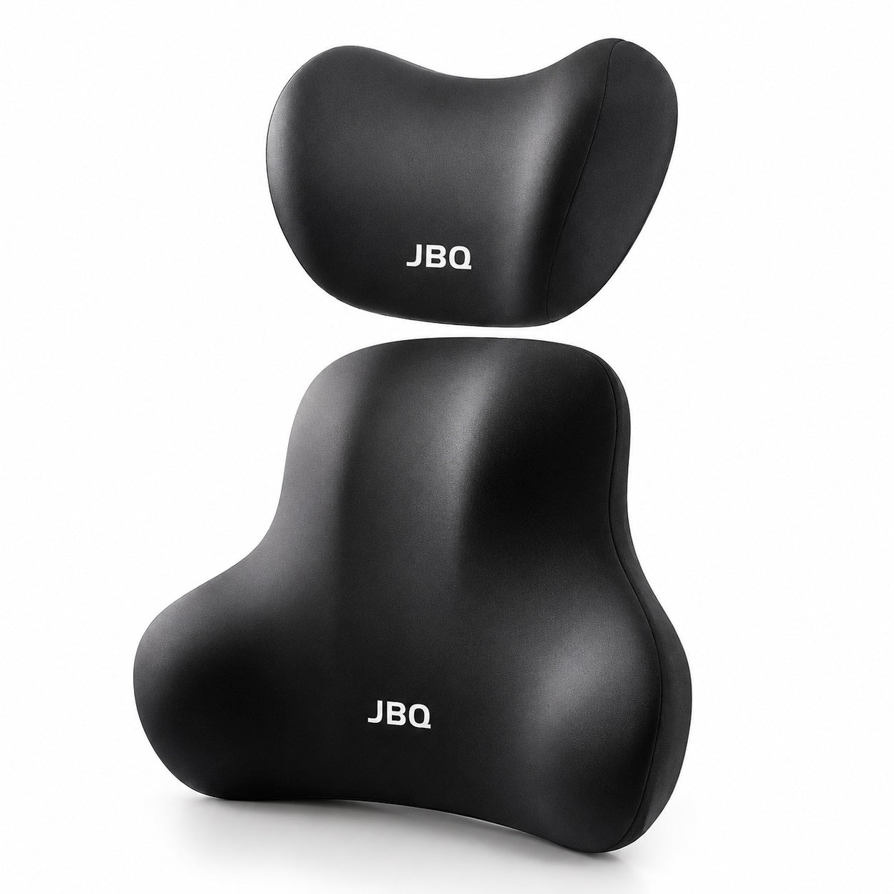 JBQ SeatEase Car Headrest & Lumbar Support Cushion Set | Ergonomic Memory Foam Neck & Back Support
