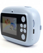 KC02 Kids Instant Print Digital Camera – 2.0" LCD, Type-C Charging & Cute Tiger Design (Blue)