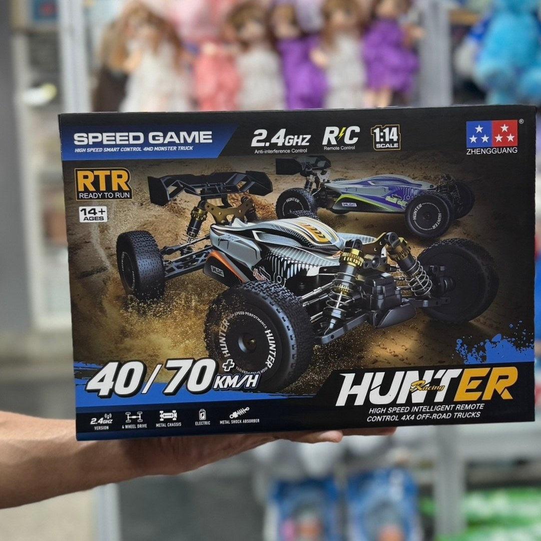 Hunter 1:14 Scale 4WD High-Speed RC Off-Road Buggy | 2.4GHz Remote Control | Brushless Motor | RTR