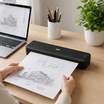 JBQ GoPrint Portable Thermal Printer Black | Wireless Bluetooth A4 Ink-Free Printer (D253732)