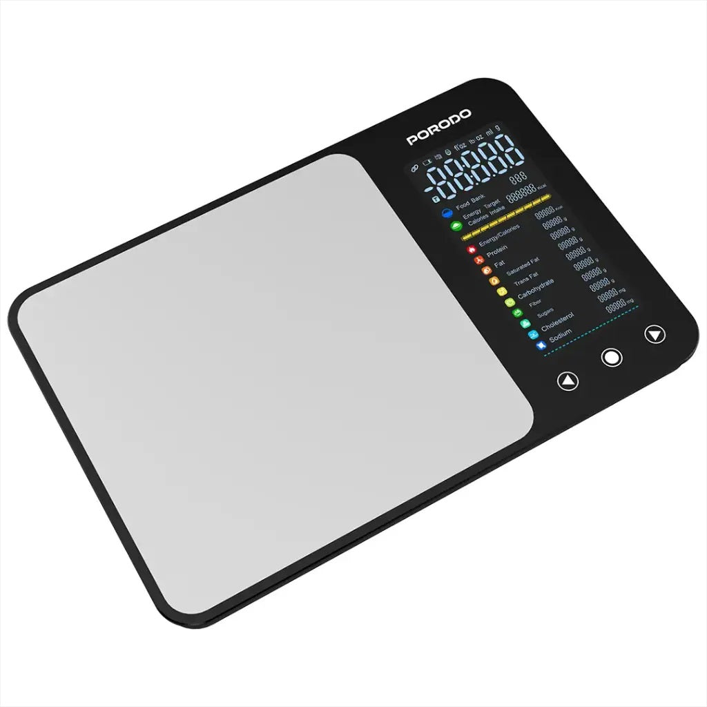Porodo Lifestyle Kalio Smart Food Kitchen Scale Measuring Tape with Nutritional Calculator - Silver