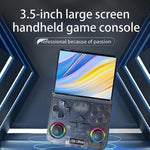 LEROKAS J36 Ultra Handheld Gaming Console, 3.5 Inch IPS HD Display, 64 GB, 30,000+ Games, RGB Joystick Lighting, Rechargeable Battery, Black