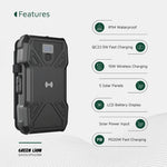 Green Lion Solar 5-Panel 20000mAh Power Bank PD20W - Black