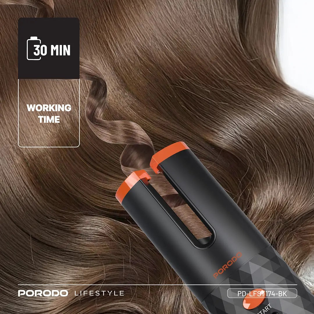 Porodo Lifestyle Automatic Hair Curler - Black