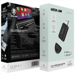 Green Lion 2-in-1 Wireless CarPlay and Android Auto Adapter - Black 5060