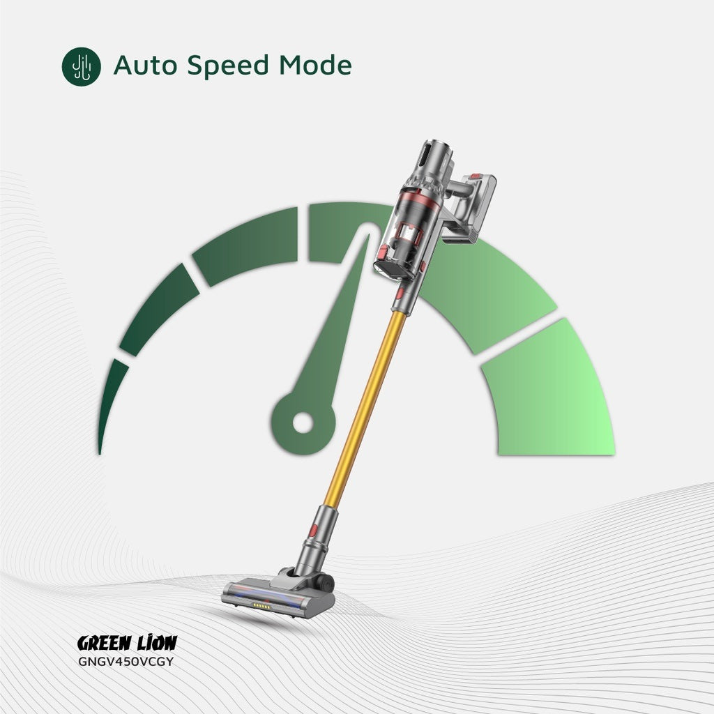 Green Lion GV-450 Cordless Vacuum Cleaner - Gray & Gold