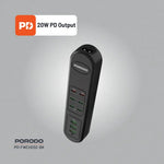 Porodo 50W Multi-Port USB Charging HUB - Black