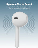 Moxedo Mono Stereo Earphone Lightning Connector Earphone In-Line Remote, Built-in Microphone Compatible for iPhone 14/13/12/11 Pro Max/X/XS Max/XR (White) MX-STE022