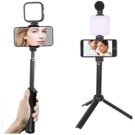 PLOKAMA PK-772 Video Making Kit with LED Fill Light, Microphone, Tripod & Smartphone Holder