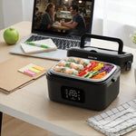 Green Lion Portable Lunch Box with Built-In Battery & Electric Heating - Black