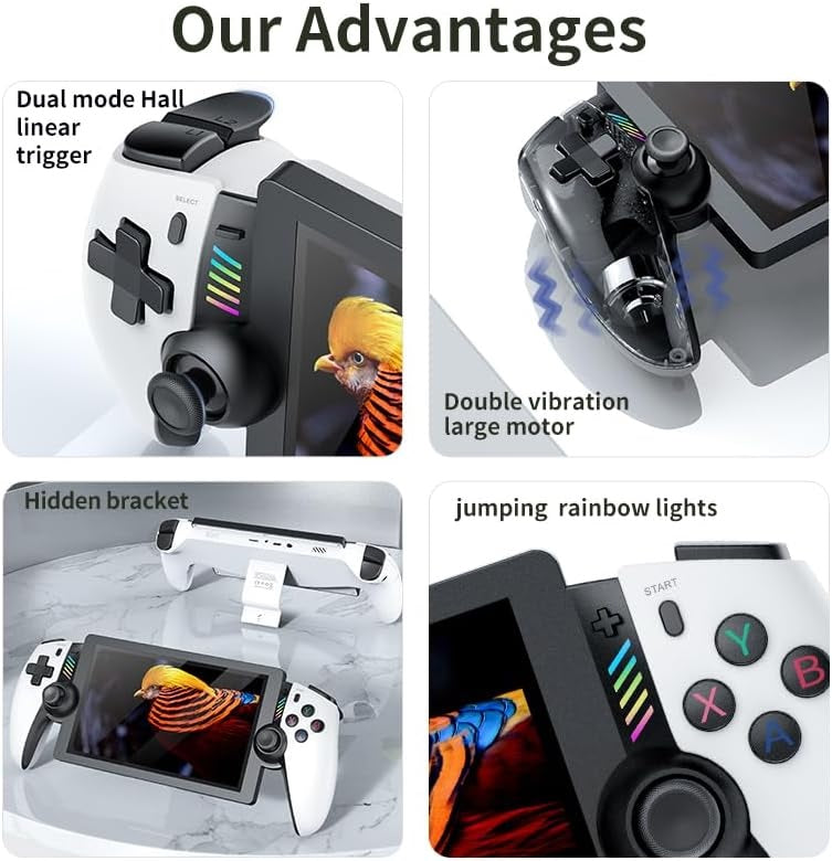 M28 Retro Handheld Game Console 7.1” IPS HD Screen, 20,000+ Built-in Games, Linux Gaming System, Dual Analog Sticks, HDMI 4K TV Output, RGB Lighting,...