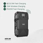Green Lion Solar 5-Panel 20000mAh Power Bank PD20W - Black