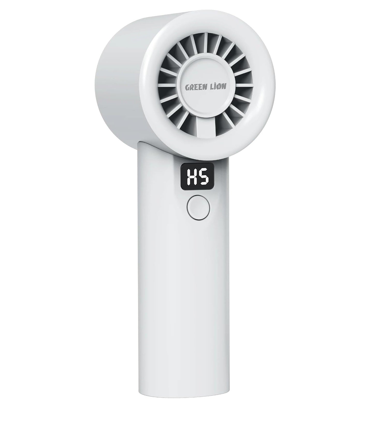 Green Lion WIND MATE Handheld Fan, 800mAh Rechargeable Battery, Quiet Operation, USB-C Rechargeable, Portable & Lightweight, One-Button Control, Digital Display, 2 Hrs, 3-4 Hrs, USB-C, 10000 RPM