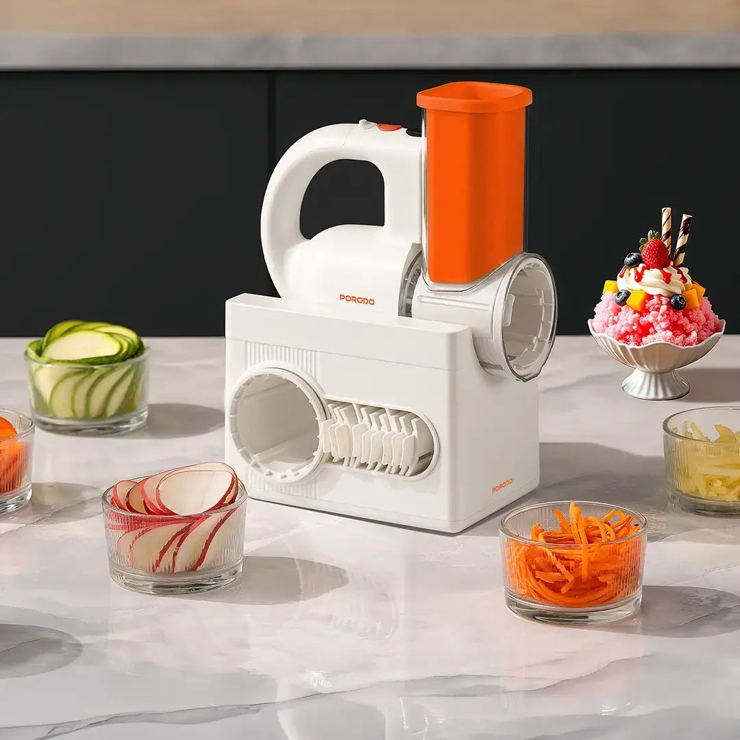 Multi-Functional Salad Maker With 4 Slicing Blades - Porodo 8354