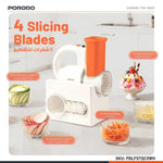 Multi-Functional Salad Maker With 4 Slicing Blades - Porodo 8354