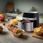 Green Lion Premium Air Fryer, LED Touchscreen, 8L Capacity - Black