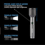 PHILIPS Aircraft Aluminium Alloy 22cms Zoom LED Rechargeable Flashlight – 1000Lumens, 900m Range, 2000mAh SFL2142C4/56 ( PACK OF 4 )
