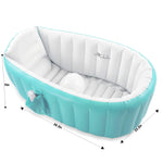 Leedsooy Inflatable Baby Bathtub 12001 Blue with Free Air Pump – Foldable Non-Slip Portable Baby Bath Tub (0–3 Years)