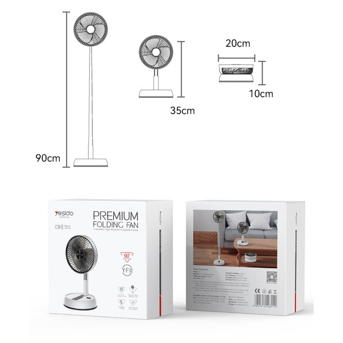 YF11 Three-speed Wind With Big Battery Retractable And Foldable No noisy Floor/Table Using Fan