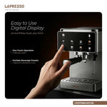 Lepresso Macchina di Lusso Espresso Machine with Steam Wand - Silver
