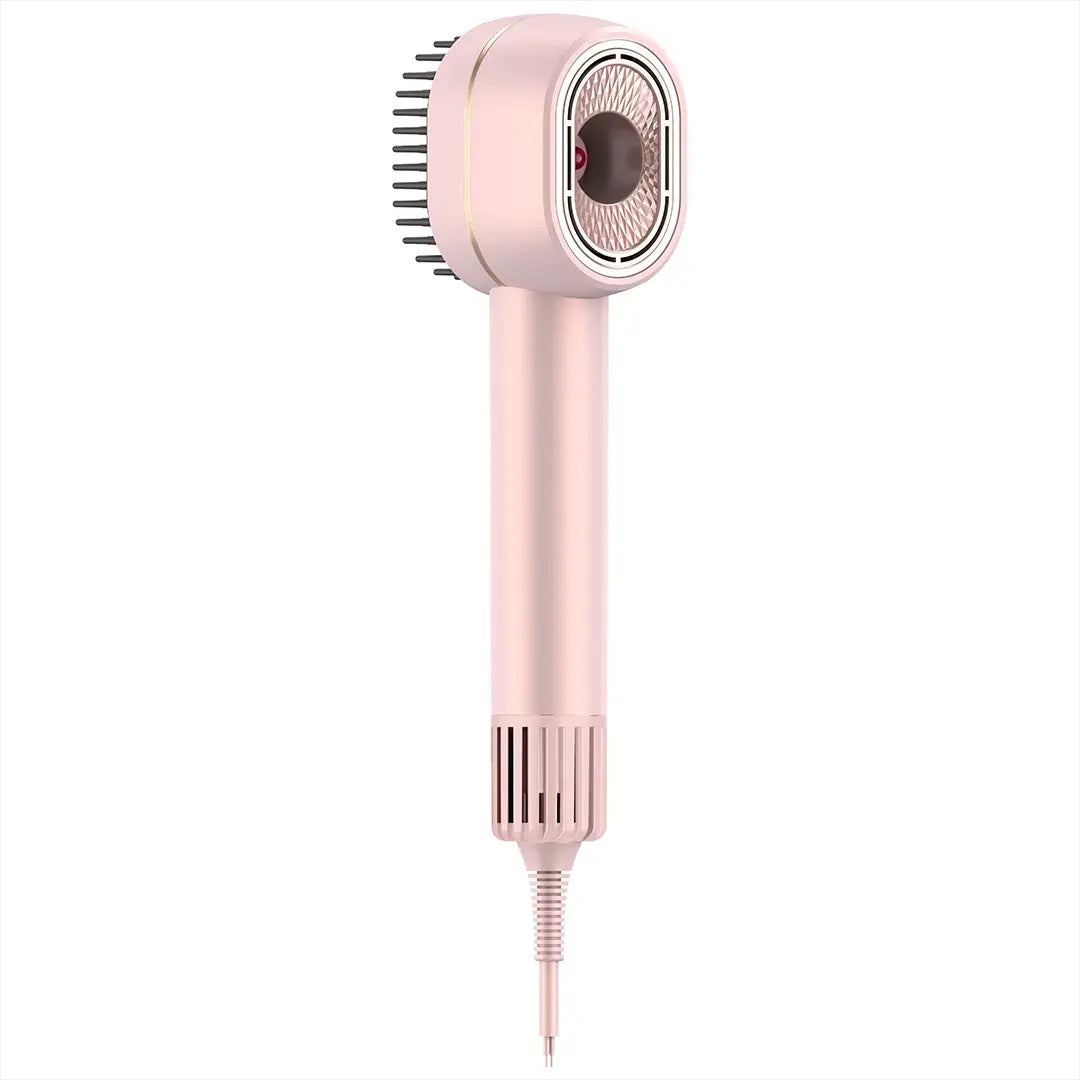 Porodo 2-In-1 Hair Dryer & Straightener Brush with Smart Temperature Control - Pink