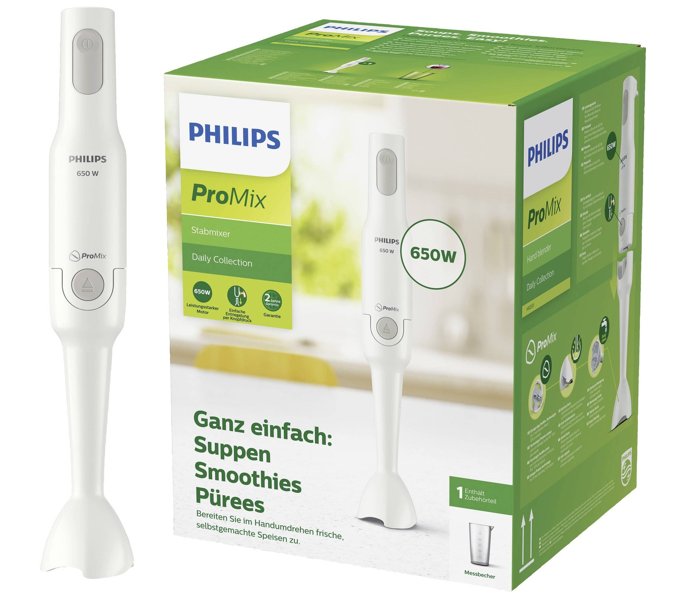 Philips Home HR2531/00 Daily Hand-held blender 650 W White