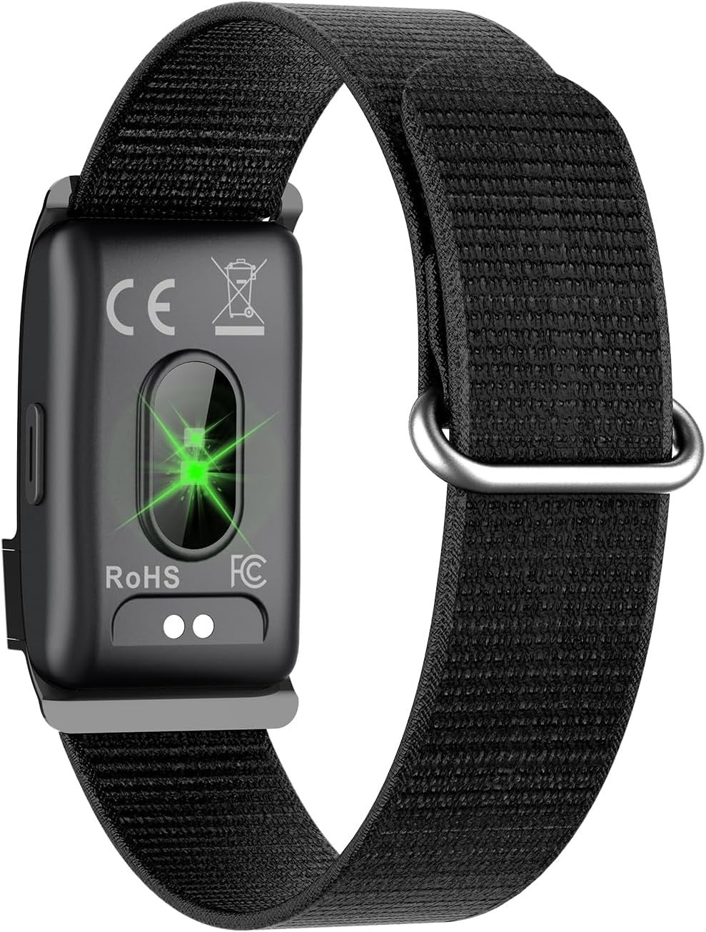 Porodo Trackfit Pro Smart Bracelet Fitness Tracker, Health & Fitness Wearable with Heart Rate, Activity & Sleep Tracker, App Support, 10 Days Working Time, Water Resistant Smart Fitband, Black 4644