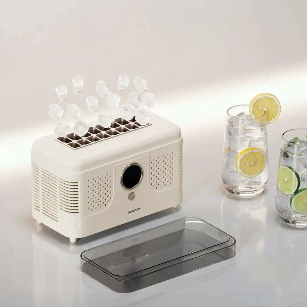 Porodo Lifestyle Frostiq Portable Ice Cube Maker - Beige 9862