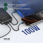 Green Lion Valmont 20000mAh Power Bank PD 100W - Black