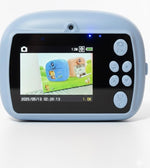 KC02 Kids Instant Print Digital Camera – 2.0" LCD, Type-C Charging & Cute Tiger Design (Blue)