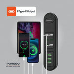Porodo 50W Multi-Port USB Charging HUB - Black